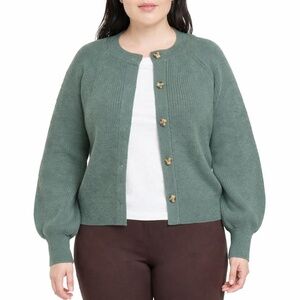 Banana Republic Green Button-Up Cardigan